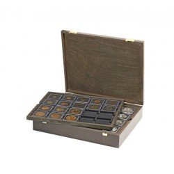 Lindner 2494-2122CE Estuche CARUS de madera auténtica para 80 marquitos para monedas 50 x 50 mm/cápsulas para monedas CARRÉE/OCTO Lindner 2494-2122CE Estuche CARUS de madera auténtica para 80 marquitos para monedas 50 x 50 mm/cápsulas para monedas CARRÉE/OCTO