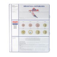 Lindner 8450-23 Página ilustrada: EURO COLLECTION: 3 series de monedas euro de curso: Croacia 