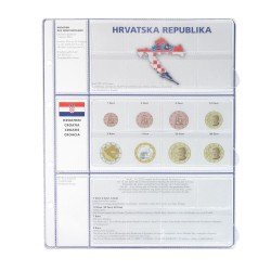 Lindner 8450-23 Página ilustrada: EURO COLLECTION: 3 series de monedas euro de curso: Croacia Lindner 8450-23 Página ilustrada: EURO COLLECTION: 3 series de monedas euro de curso: Croacia