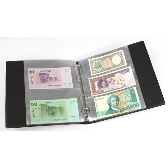 Lindner K-G173-S Álbum de KOBRA con 20 hojas transparentes para billetes, 210 x 230 mm, negro Lindner K-G173-S Álbum de KOBRA con 20 hojas transparentes para billetes, 210 x 230 mm, negro