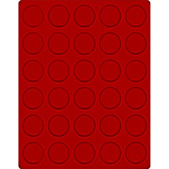 Lindner 2161E Bandeja de terciopelo en color rojo 2161E (diámetro 37 mm)