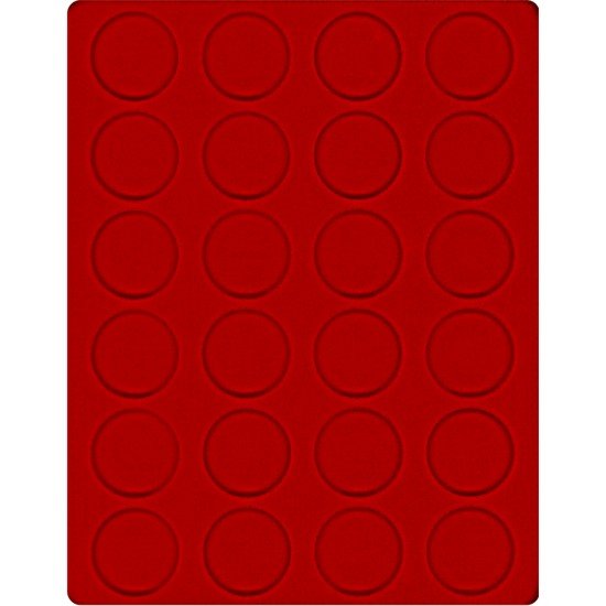 Lindner 2224E Bandeja 41 mm para monedas con 24 huecos redondos en cápsulas