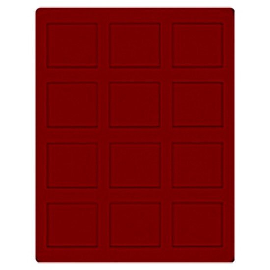Lindner 2605E Bandeja 57 x 50 mm con 12 compartimentos cuadrados cápsulas para monedas US originales
