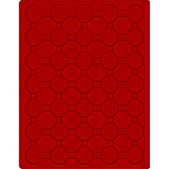 Lindner 2530E Bandeja 32 mm para monedas con 35 huecos redondos en cápsulas 