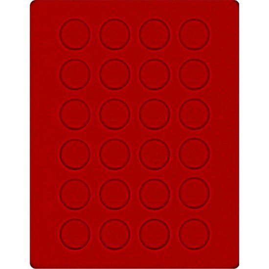 Lindner 2110E Bandeja 32,5 mm para monedas con 24 hoyos redondos