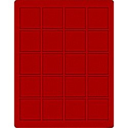 Lindner 2120E Bandeja 47 mm para monedas con 20 huecos cuadrados