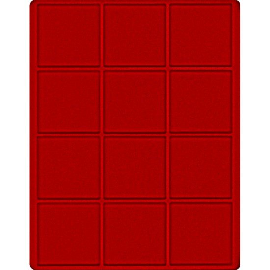 Lindner 2112E Bandeja 66 mm para monedas con 12 huecos cuadrados
