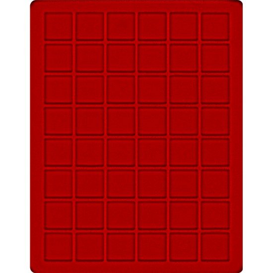 Lindner 2148E Bandeja 30 mm para monedas con 48 compartimentos cuadrados 