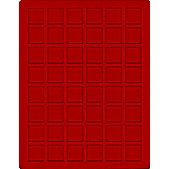 Lindner 2149E Bandeja 28 mm para monedas con 48 compartimentos cuadrados 