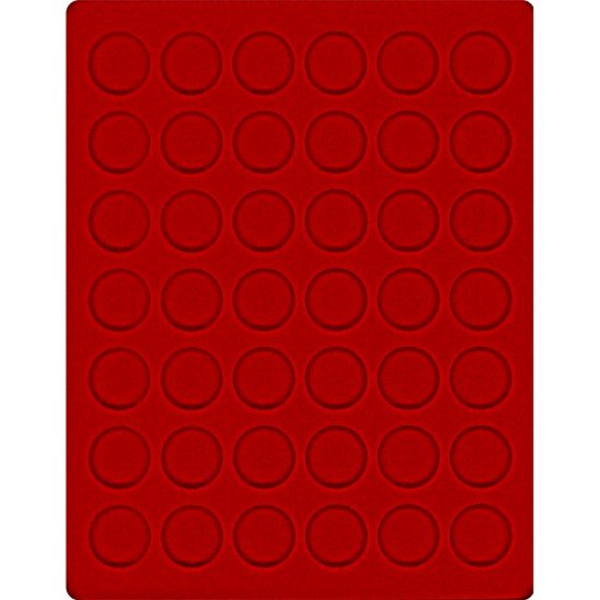 Lindner 2105E Bandeja 29,5 mm para monedas con 42 hoyos redondos