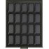 Lindner S2933-4 Caja de moneda terciopelo NEGRO VIDRIO DE HUMO para 20 cápsulas de monedas rectangulares S22552747P 