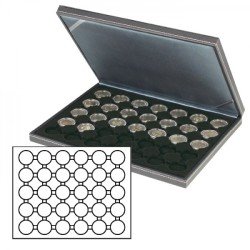 Lindner 2364-2226CE Estuche  Nera M en color negro con 30 compartimentos redondos