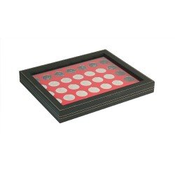 Lindner 2367-2111E Estuche para monedas NERA M PLUS con plantilla para monedas en color rojo claro con 35 hoyos redondos para monedas con un diámetro de 32,5 mm Lindner 2367-2111E Estuche para monedas NERA M PLUS con plantilla para monedas en color rojo claro con 35 hoyos redondos para monedas con un diámetro de 32,5 mm