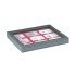 Lindner 2367-2219E Estuche para monedas NERA M PLUS con plantilla para monedas en color rojo claro para 9 cápsulas para monedas US (Slabs) de hasta un formato de 63 x 85 mm 