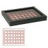 Lindner 2367-2956E Estuche para monedas NERA M PLUS con plantilla para monedas en color rojo oscuro para 5 series de monedas euro de curso