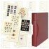 Lindner 1124TB-W Oferta completa: Juego de tapa de anillos REGULAR (1124) rojo oscuro, incl. 2 paquetes de hojas T-Blanko de su elección 