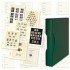 Lindner 1124TB-G Oferta completa: Juego de tapa de anillos REGULAR (1124) color verde, incl. 2 paquetes de hojas T-Blanko de su elección 