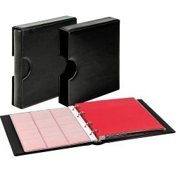 Lindner 1106NW-S Juego: Álbum para monedas karat CLASSIC con estuche protector, en color negro incl. dos paquetes de 5 hojas de monedas karat de su elección