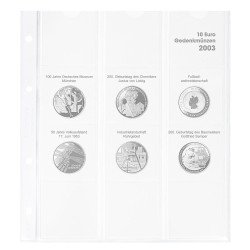 Lindner 1108D03 Hoja pre-impresa karat para monedas conmemorativas de 10 euros 2003 Alemania Lindner 1108D03 Hoja pre-impresa karat para monedas conmemorativas de 10 euros 2003 Alemania
