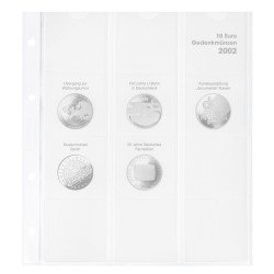Lindner 1108D02 Hoja pre-impresa karat para monedas conmemorativas de 10 euros 2002 Alemania Lindner 1108D02 Hoja pre-impresa karat para monedas conmemorativas de 10 euros 2002 Alemania
