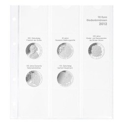 Lindner 1108D12 Hoja pre-impresa karat para monedas conmemorativas de 10 euros 2012 Alemania Lindner 1108D12 Hoja pre-impresa karat para monedas conmemorativas de 10 euros 2012 Alemania