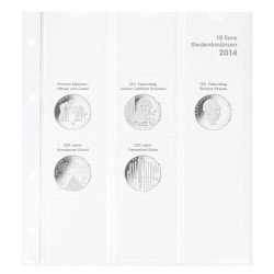 Lindner 1108D14 Hoja pre-impresa karat para monedas conmemorativas de 10 euros 2014 Alemania Lindner 1108D14 Hoja pre-impresa karat para monedas conmemorativas de 10 euros 2014 Alemania