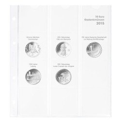 Lindner 1108D15 Hoja pre-impresa karat para monedas conmemorativas de 10 euros 2015 Alemania Lindner 1108D15 Hoja pre-impresa karat para monedas conmemorativas de 10 euros 2015 Alemania