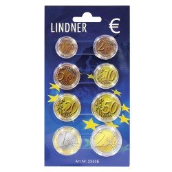 Lindner 2250EP Display de cápsulas para monedas para una serie de monedas euro de curso. Paquete de 20 unidades Lindner 2250EP Display de cápsulas para monedas para una serie de monedas euro de curso. Paquete de 20 unidades
