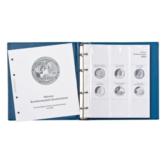 Lindner 1117M2-B  Álbum pre-impreso para monedas conmemorativas de 10 euros. Tomo 2: 2010-2015 
