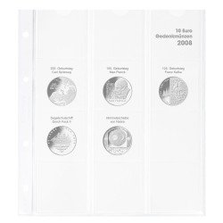 Lindner 1108D08 Hoja pre-impresa karat para monedas conmemorativas de 10 euros 2008 Alemania Lindner 1108D08 Hoja pre-impresa karat para monedas conmemorativas de 10 euros 2008 Alemania