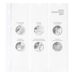 Lindner 1108D11 Hoja pre-impresa karat para monedas conmemorativas de 10 euros 2011 Alemania Lindner 1108D11 Hoja pre-impresa karat para monedas conmemorativas de 10 euros 2011 Alemania