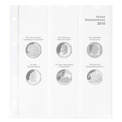 Lindner 1108D10 Hoja pre-impresa karat para monedas conmemorativas de 10 euros 2010 Alemania Lindner 1108D10 Hoja pre-impresa karat para monedas conmemorativas de 10 euros 2010 Alemania