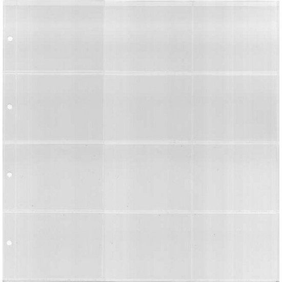 Lindner K-AK112Q Hoja KOBRA para tarjetas postales con 12 bolsillos Lindner K-AK112Q Hoja KOBRA para tarjetas postales con 12 bolsillos
