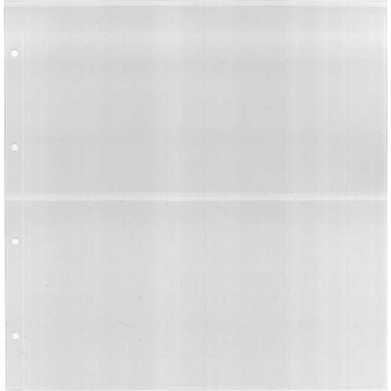 Lindner K-AK12 Hoja KOBRA para tarjetas postales con 2 tiras Lindner K-AK12 Hoja KOBRA para tarjetas postales con 2 tiras
