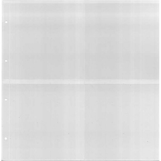 Lindner K-AK14 Hoja KOBRA para tarjetas postales con 4 bolsillos Lindner K-AK14 Hoja KOBRA para tarjetas postales con 4 bolsillos
