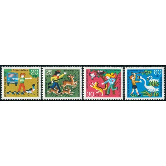 FAU5/S Alemania Federal Germany Nº 560/63 1972 Por la juventud-Multicolores-Lujo FAU5/S Alemania Federal Germany Nº 560/63 1972 Por la juventud-Multicolores-Lujo
