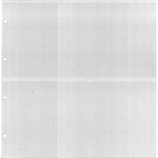 Lindner K-AK16Q Hoja KOBRA para tarjetas postales con 6 bolsillos Lindner K-AK16Q Hoja KOBRA para tarjetas postales con 6 bolsillos