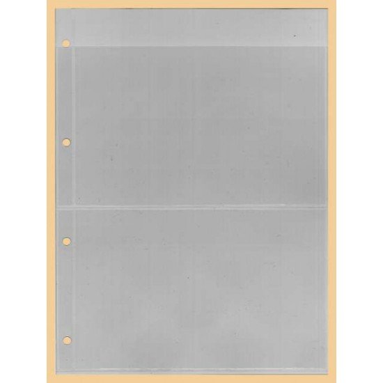 Lindner K-E12 Hoja clasificadora KOBRA, transparente, 2 tiras por lado 
