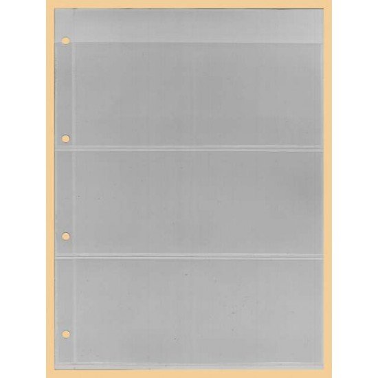 Lindner K-E13 Hoja clasificadora KOBRA, transparente, 3 tiras por lado 