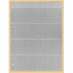 Lindner K-E14  Hoja clasificadora KOBRA, transparente, 4 tiras por lado 