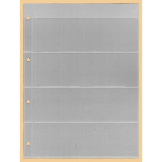 Lindner K-E14 Hoja clasificadora KOBRA, transparente, 4 tiras por lado Lindner K-E14 Hoja clasificadora KOBRA, transparente, 4 tiras por lado