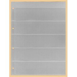 Lindner K-E15  Hoja clasificadora KOBRA, transparente, 5 tiras por lado 