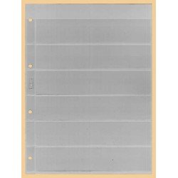 Lindner K-E16 Hoja clasificadora KOBRA, transparente, 6 tiras por lado 