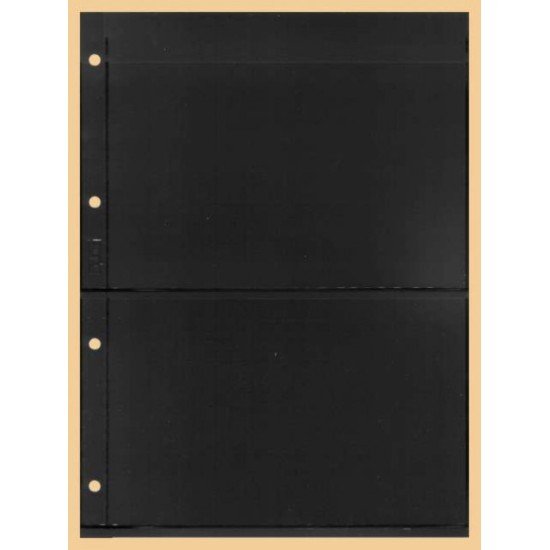 Lindner K-E22 Hoja clasificadora KOBRA, negro, 2 tiras por ambos lados Lindner K-E22 Hoja clasificadora KOBRA, negro, 2 tiras por ambos lados