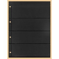 Lindner K-E24 Hoja clasificadora KOBRA, negro, 4 tiras por ambos lados Lindner K-E24 Hoja clasificadora KOBRA, negro, 4 tiras por ambos lados
