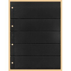 Lindner K-E25 Hoja clasificadora KOBRA, negro, 5 tiras por ambos lados Lindner K-E25 Hoja clasificadora KOBRA, negro, 5 tiras por ambos lados