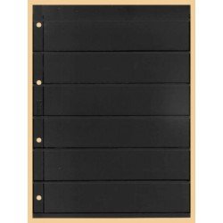 Lindner K-E26 Hoja clasificadora KOBRA, negro, 6 tiras por ambos lados Lindner K-E26 Hoja clasificadora KOBRA, negro, 6 tiras por ambos lados
