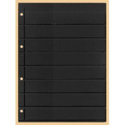 Lindner K-E28 Hoja clasificadora KOBRA, negro, 8tiras por ambos lados Lindner K-E28 Hoja clasificadora KOBRA, negro, 8tiras por ambos lados