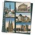 Lindner 826 Hoja transparente con 5 bolsillos para tarjetas postales antiguas o documentos 95 x 143 mm con hoja negra intercalada 