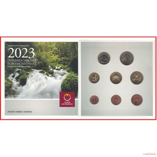 Austria 2023 Cartera Oficial Monedas € euros Viennas water supply Austria 2023 Cartera Oficial Monedas € euros Viennas water supply